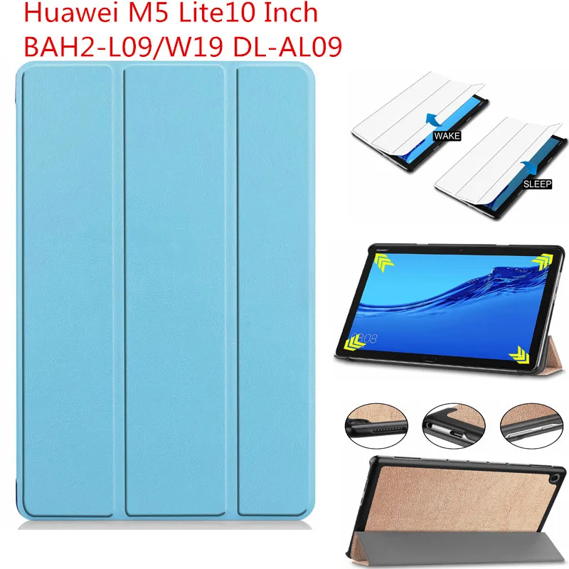 

Walkers Case for New Huawei M5 Lite10 Inch Tablet for MediaPad M5 Lite 10.1 BAH2-L09/W19 DL-AL09 Smart Cover Case Black