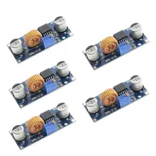 5Pcs 5A Xl4015 Dc-Dc 4-38V To 1.25-36V 24V 12V 9V 5V Step Down Adjustable Power Supply Module Led Lithium Charger With Heat Si