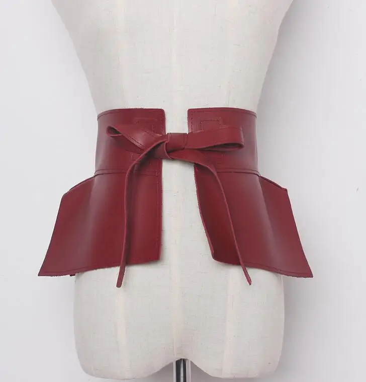 

Women's runway fashion PU leather Cummerbunds female korean fashion Dress Corsets Waistband Belts decoration wide belt R888