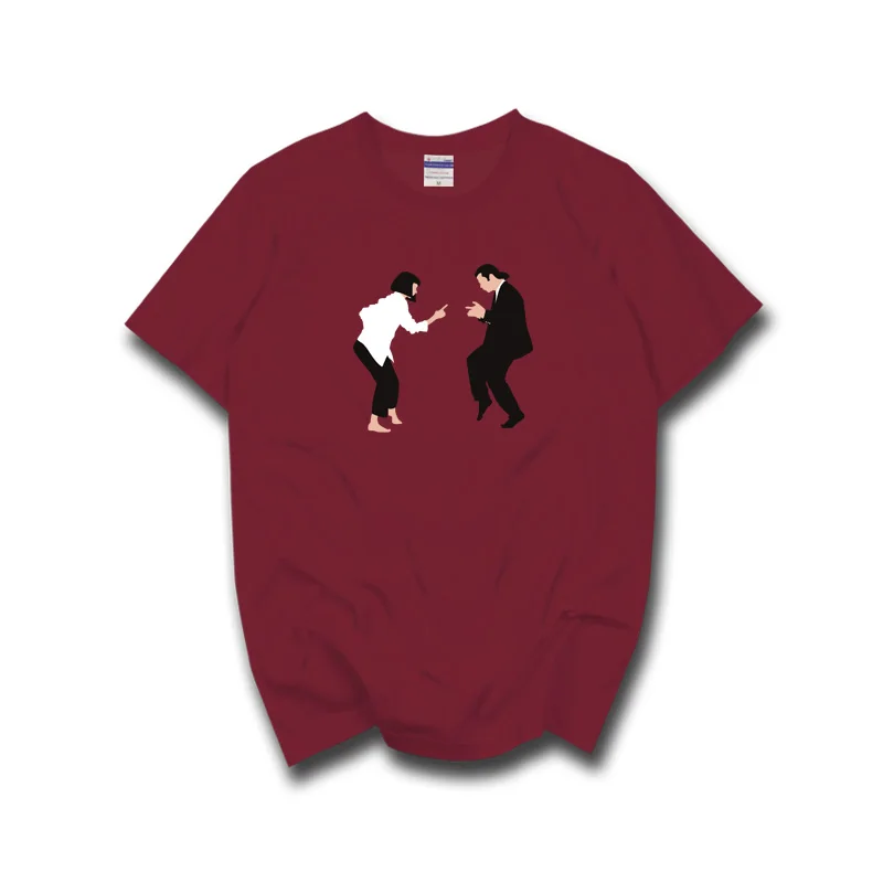

Pulp Fiction I said God Damn short sleeve t shirt funny top 100% cotton Uma Thurman interesting tee dancing John Travolta