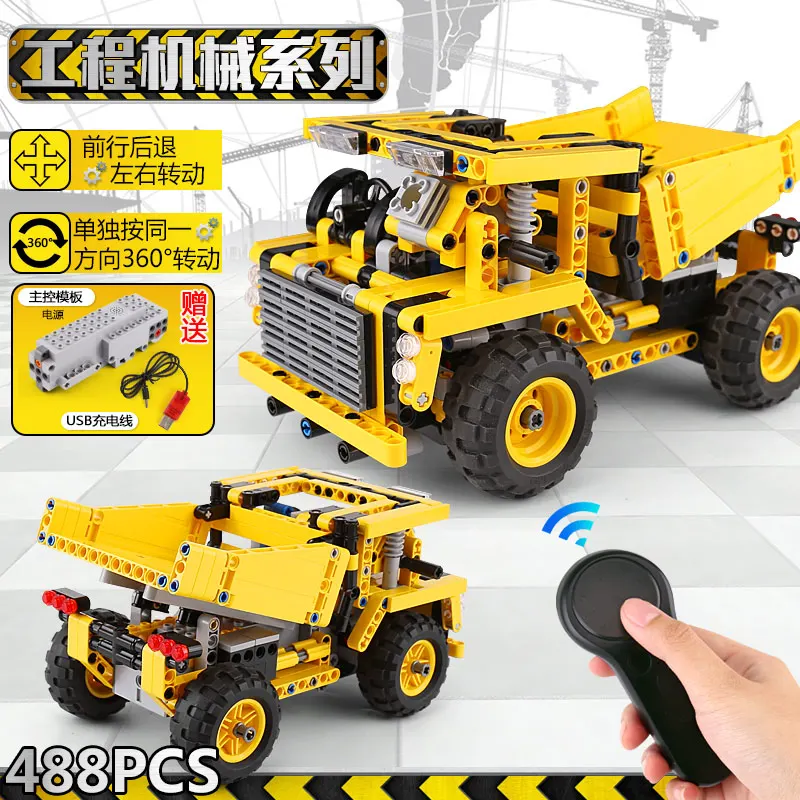 

13016 Remote Control Truck Factory machinery series The Miners Truck Set Building Blocks Bricks Assembled DIY Kids Toys Birthda