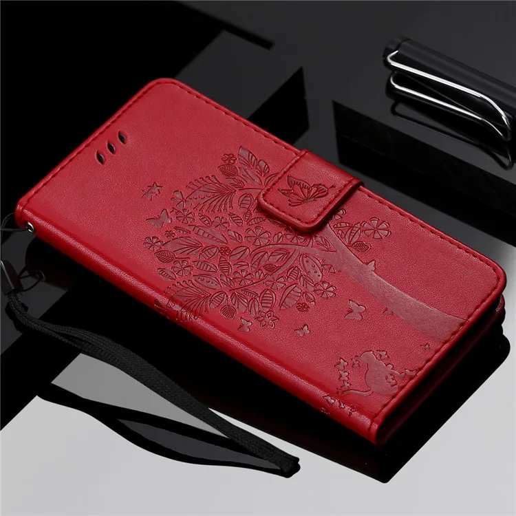 Чехол-портмоне в стиле ретро чехол для huawei Honor 4A 4X 5C 5X 6A 6X 7I 8A 8C 8X9 10 Lite V10 V20 из искусственной кожи силиконовый чехол-бумажник с подставкой Чехол s - Цвет: Красный