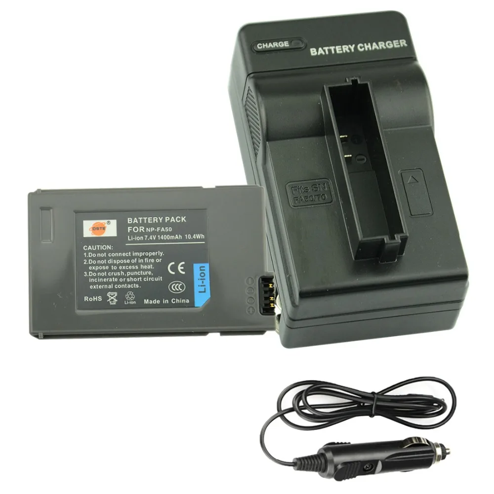 

DSTE NP-FA50 Rechargeable Battery + Travel and Car Charger for Sony DCR-DVD7E PC55E HC90E PC1000E PC55/R PC55/B PC55/W Camera
