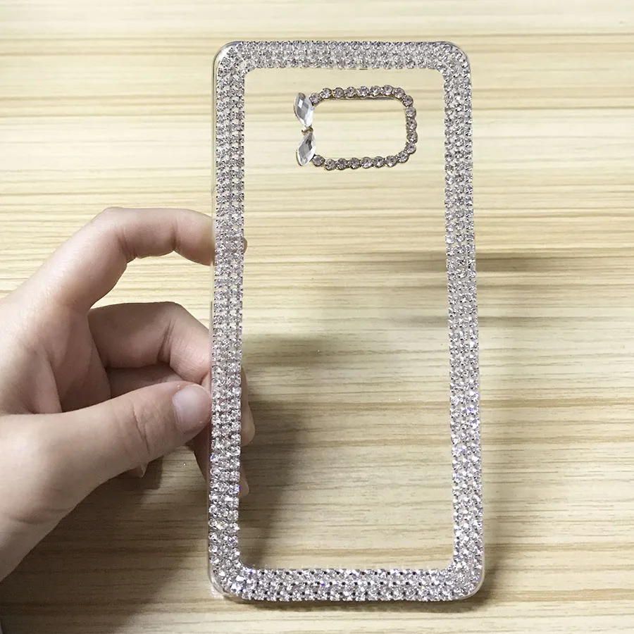 

Luxury Bling Rhinestone Glitter Crystal Diamond Case For Samsung Galaxy Note 3 4 5 7 Coque Hard Cute Mobile Phone Back Cover New