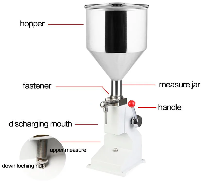 A03 ручная машина для наполнения лаков и шампуней 5~ 50 мл для крема и шампуня, Косметическая жидкая паста, маслонаполнитель