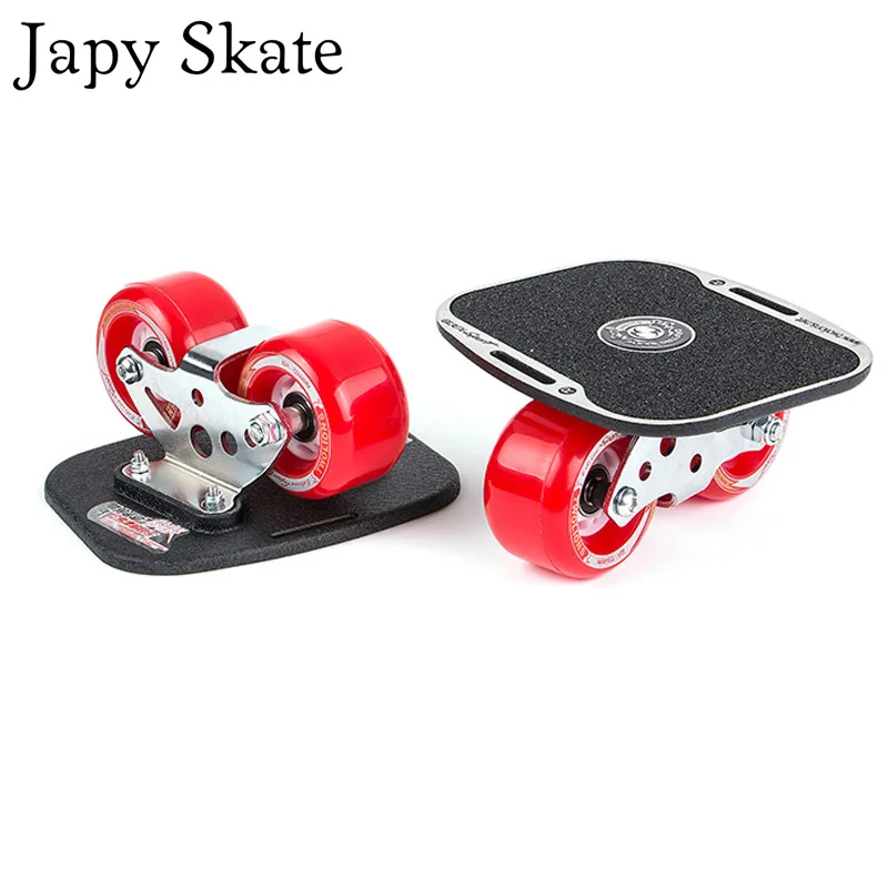 Japy Skate классический агрессивный Дрифт доска Серебро Алюминий линия коньки скраб Patines противоскользящие скейтборд палуба 82A колеса - Цвет: Красный