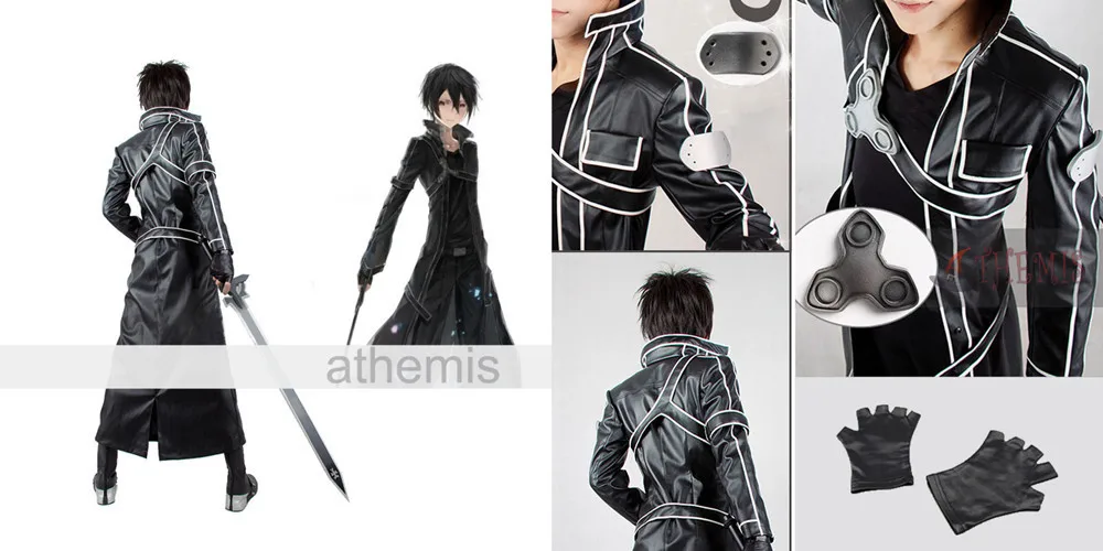 Athemis Sword Art Online, кожаный костюм для косплея, высокое качество, любой размер, наряд на заказ