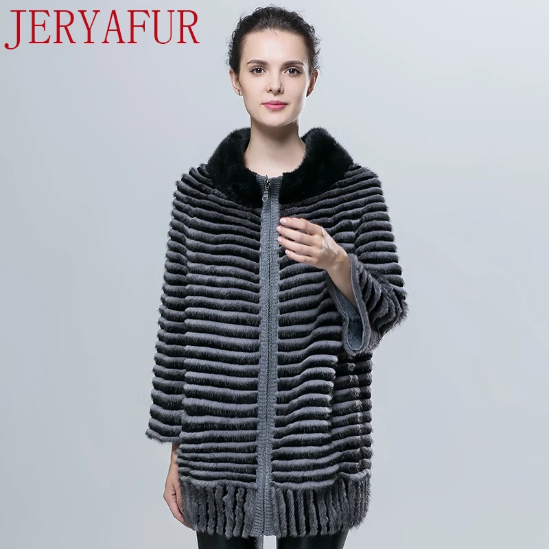 JERYAFUR норки плюс кролик пальто зимнее русская меховая одежда длинное | Женская