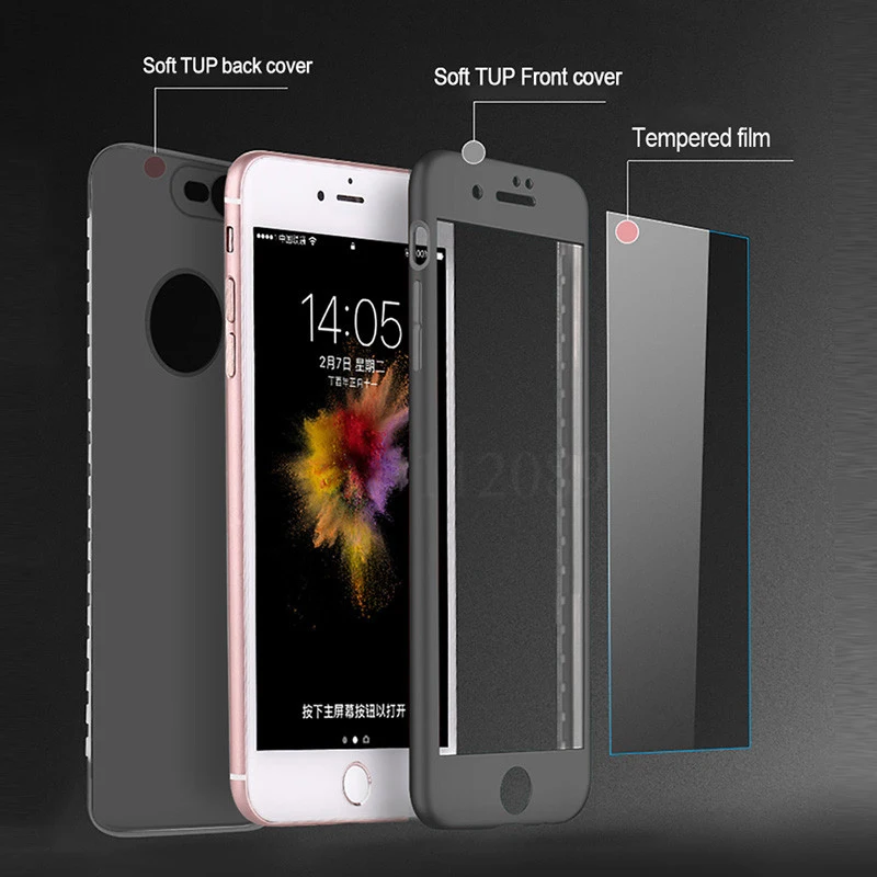 De-luxe-Tpu-Silicone-360-Pleine-Couverture-Cas-Pour-iPhone-7-6-s-6-cas-5