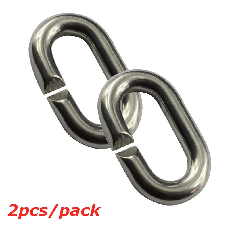 2pcs pack 304 Stainless Steel Quick Link Chain Rope Cable Strap Connector for boat accessories marine