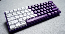 61 pbt лазерной 61 колпачки белый фиолетовый для DIY Игры Механическая клавиатура