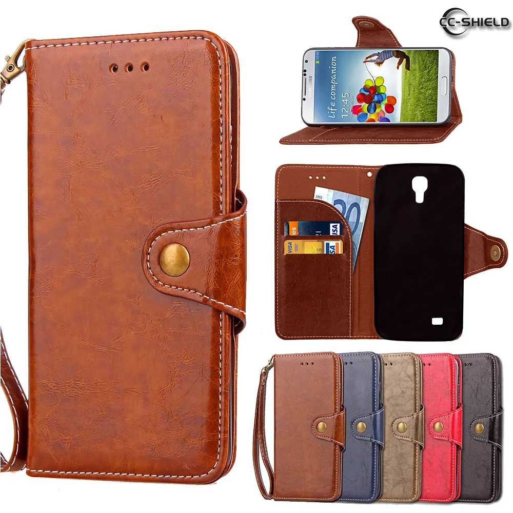 

Flip Case for Samsung Galaxy S4 mini S4mini i9192 i9195 Wax Oil Business Leather Cover Phone Case GT-i9190 GT-i9192 GT-i9195 Bag