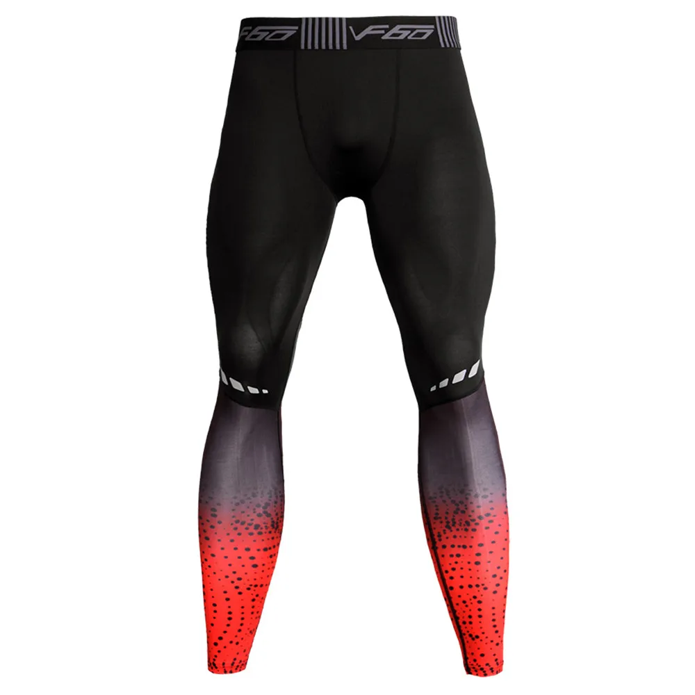 men pants Men's Leggings Fitness Pants High sport pants men elastic cotton Quick-drying Breathable Trousers Casual Painted c0413