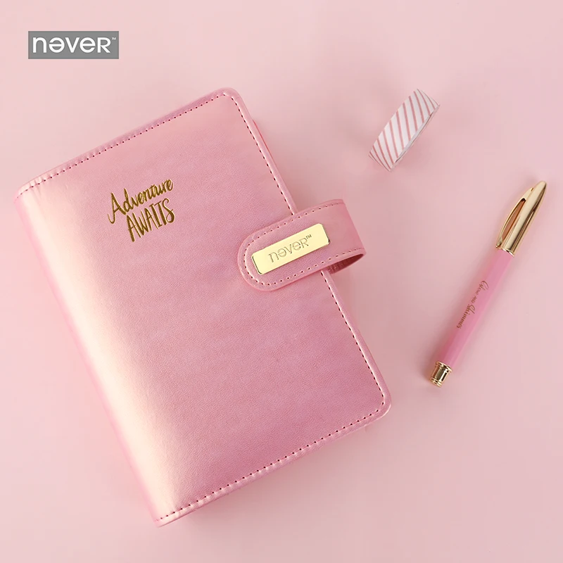 

NEVER A6 Spiral Notebook Personal Planner 2019 Organizer Agenda Diary for School Girl gift office and school supplies stationery