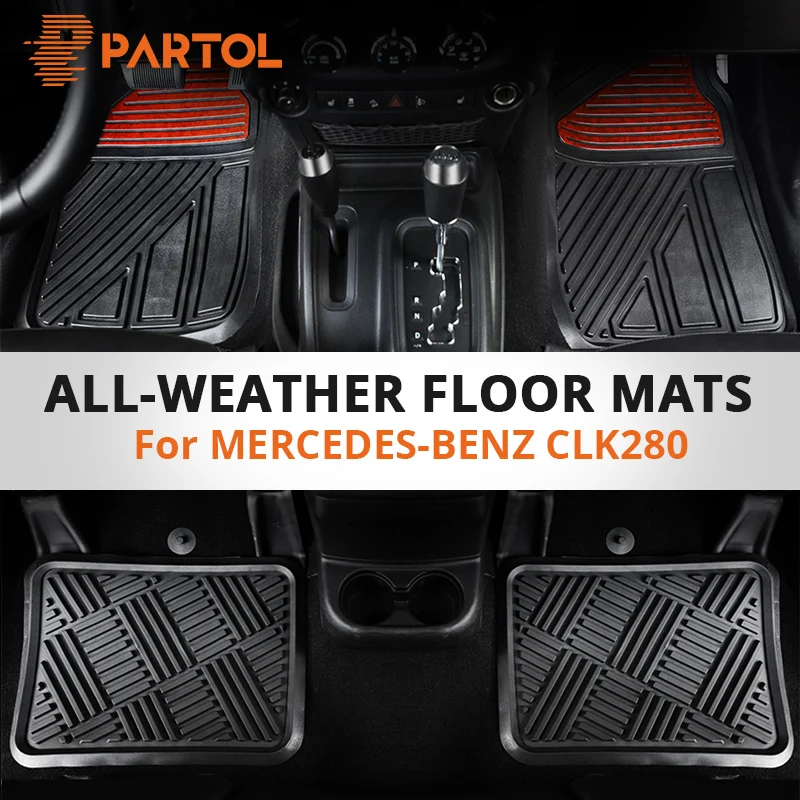 Partol 4Pcs/Set Car Floor Mats Anti Slip Crop DIY Flexible Floor Mats Interior Durable Car