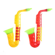Пластмассовый обучающий Музыкальный Саксофон, пластиковый детский музыкальный инструмент, Игрушки для раннего образования 21 см