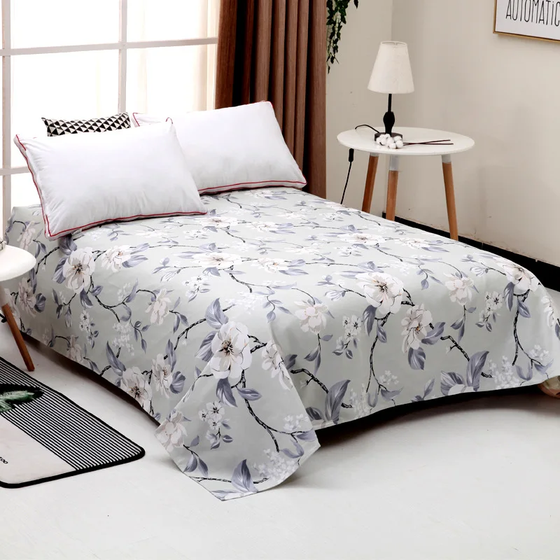 

New Comfortable home Cotton bed sheets printed City Double bed sheets 240cm*230cm Ventilation bedsheet