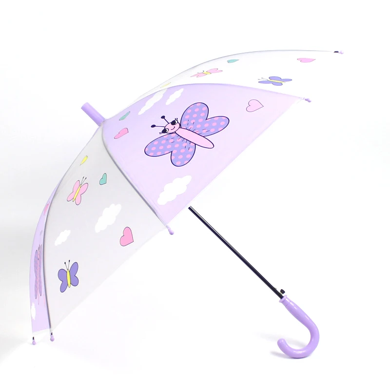 SAFEBET детский зонтик мультфильм автомобиль Зонты Прозрачный детский зонтик животные милые зонтики полуавтоматический дропшиппинг - Цвет: Butterfly