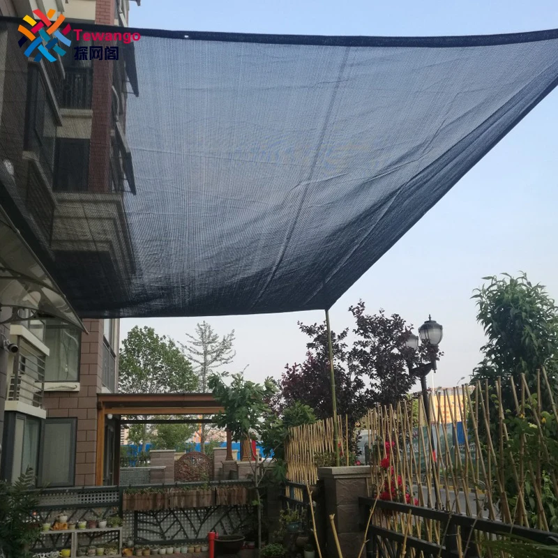 Бренд Tewango HDPE + UV сетка уличный тент паруса патио садовый блок 70% теней черные