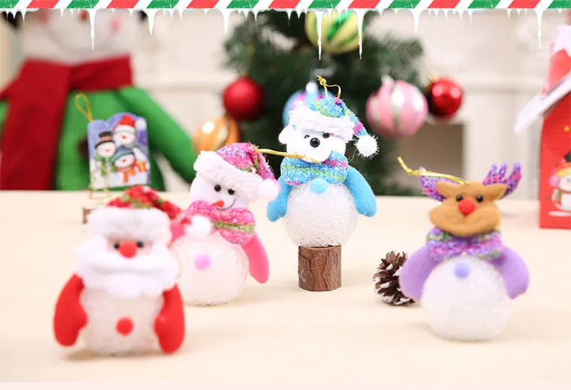 New Year Christmas Decoration for Home accessories Glowing EVA Snowman Nightlight Snowman Christmas Tree gifts Navidad Natal (16)