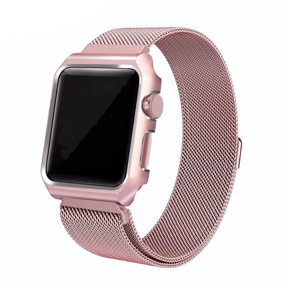 Milanese Loop strap For Apple Watch case+band 42mm/38mm Link Bracelet belt Stainless Steel metal watchband for iwatch series 3/2 Milanese Loop strap For Apple Watch case+band 42mm/38mm Link Bracelet belt Stainless Steel metal watchband for iwatch series 3/2