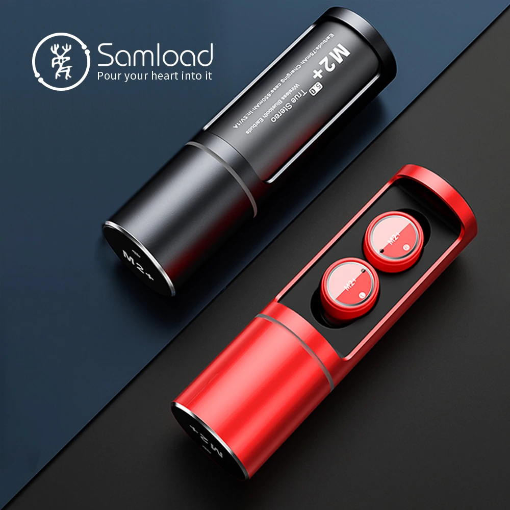 Samload Мини Bluetooth 5,0 наушники стерео HIFI звук беспроводные наушники с металлической зарядной коробкой для большинства смартфонов