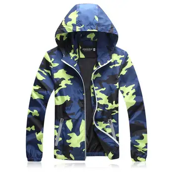 

b Jacket Fashion 2019 Spring Men Brand Camouflage Jackets Casual Mens Coat Men's Hooded Luminous Zipper Coats