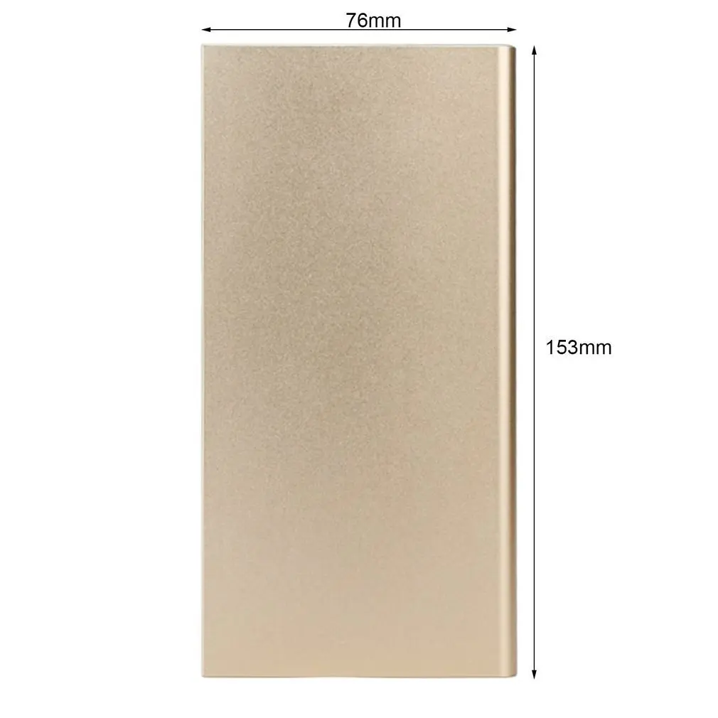 50000mAh Universal Power Bank 9.5mm Ultra-thin Dual USB Output Mobile Power Portable Battery Chargers Power Source Accessories