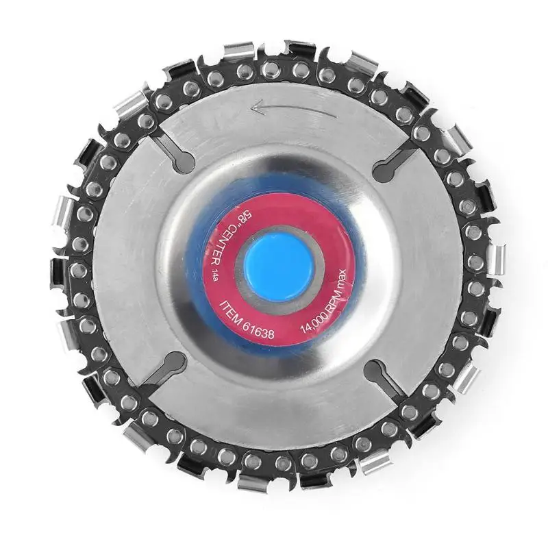 

4 inch 22 Tooth Grinder Disc Fine Chainsaw Wood Carving Cut Chain Set for 100/115 Angle Grinder for Engrave Remove Engrave Wood
