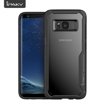 

IPAKY For Samsung Galaxy S8 S9 Case Soft Silicon TPU+PC Transparent Back Cover Armor Shockproof Case For Samsung Galaxy S8 Plus