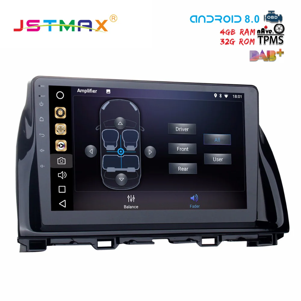 Perfect JSTMAX 10.2" Android 8.0 Car GPS Radio Player for Mazda CX5 CX-5 2013 2014 2015 with Octa Core 4GB 32GB Auto Stereo Multime DAB+ 2