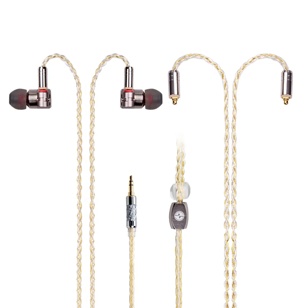 

FDBRO Gold-plated OFC SPC MMCX Cable Upgrade TinHIFI Tin Audio T3 Knowles BA+Dynamic Hybrid Driver In Ear Earphone IEM Monitor