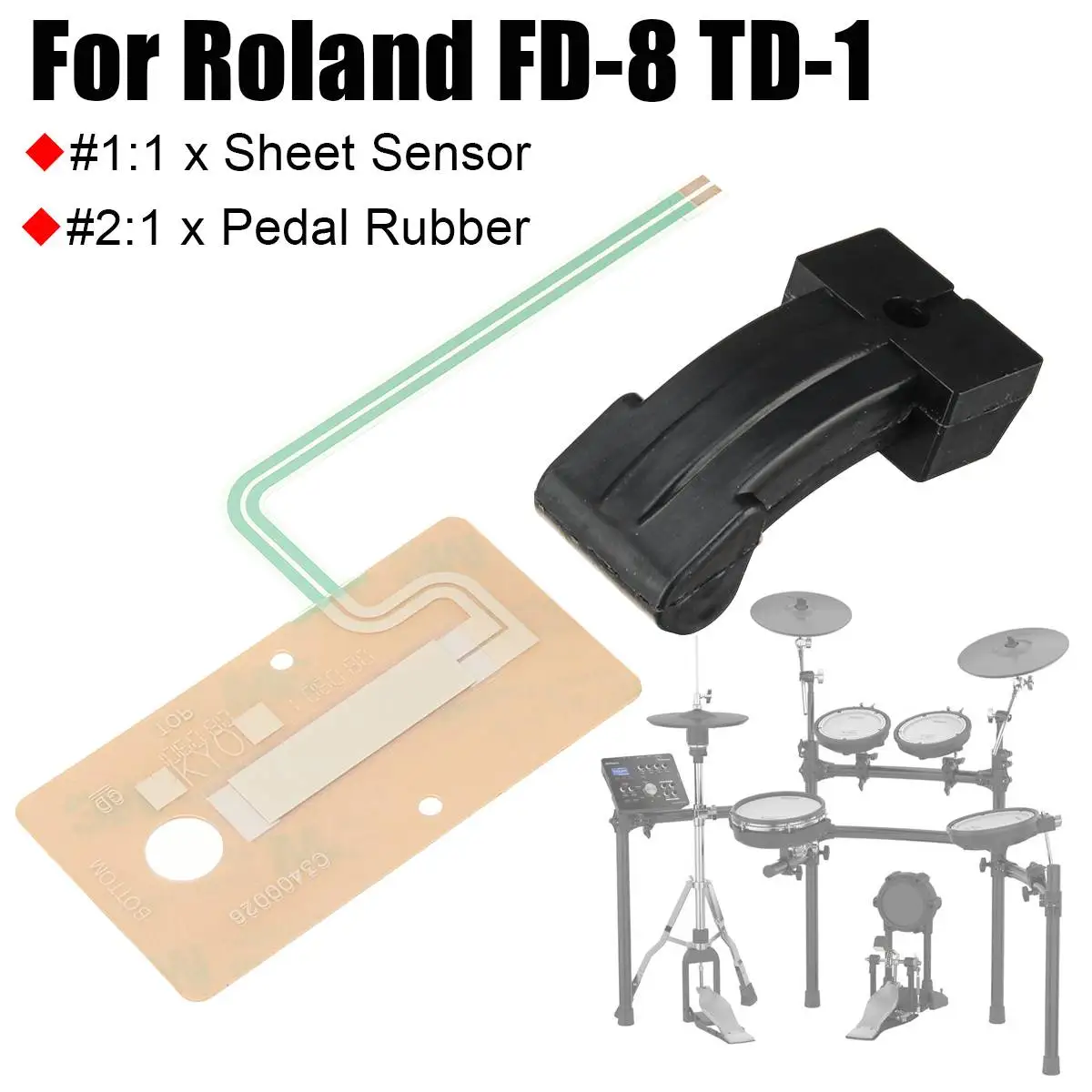 

NEW Drum Accessories Sheet Sensor Pedal Rubber Actuator Replacement Part Fits For Roland FD-8 TD-1 Hi Hat Pedal Rubber Part