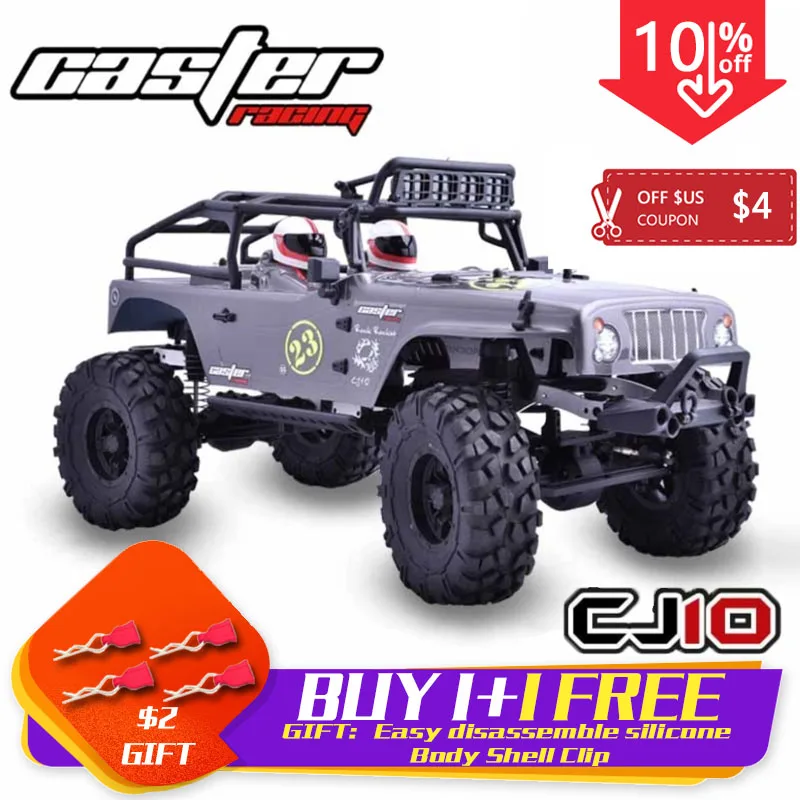 US $225.68 Caster 110 4wd Cj10 Rtr Crawler 24g Gt2b Remote Control Model Car OffRoad Rock Climbing Truck Rc