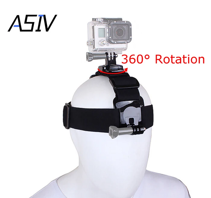 

Gopro Accessories 360 Degree Rotation Head Band Strap Belt with Dual Mount Holder for Gopro Hero 4 3+ 3 2 SJCAM Xiaomi yi Camera
