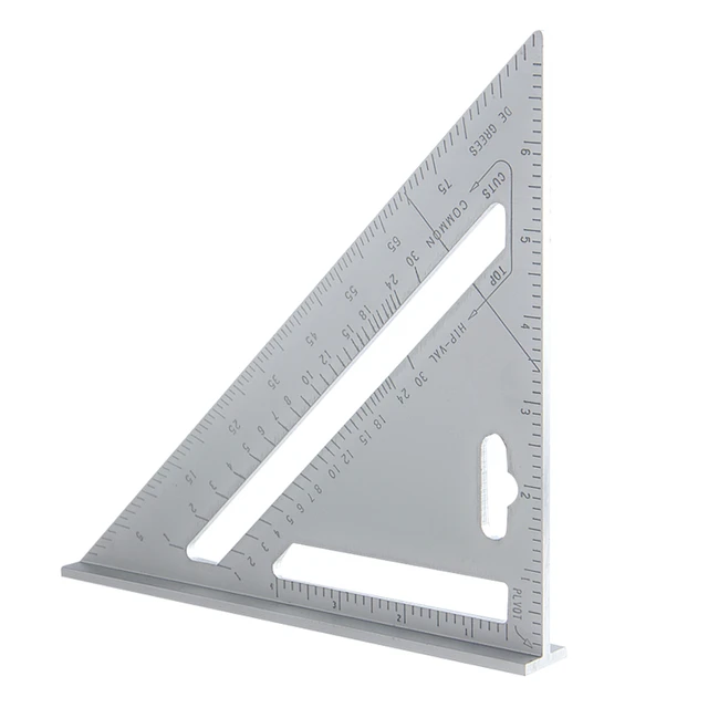 8''/200mm Triangle Ruler Protractor Aluminum Alloy 90 