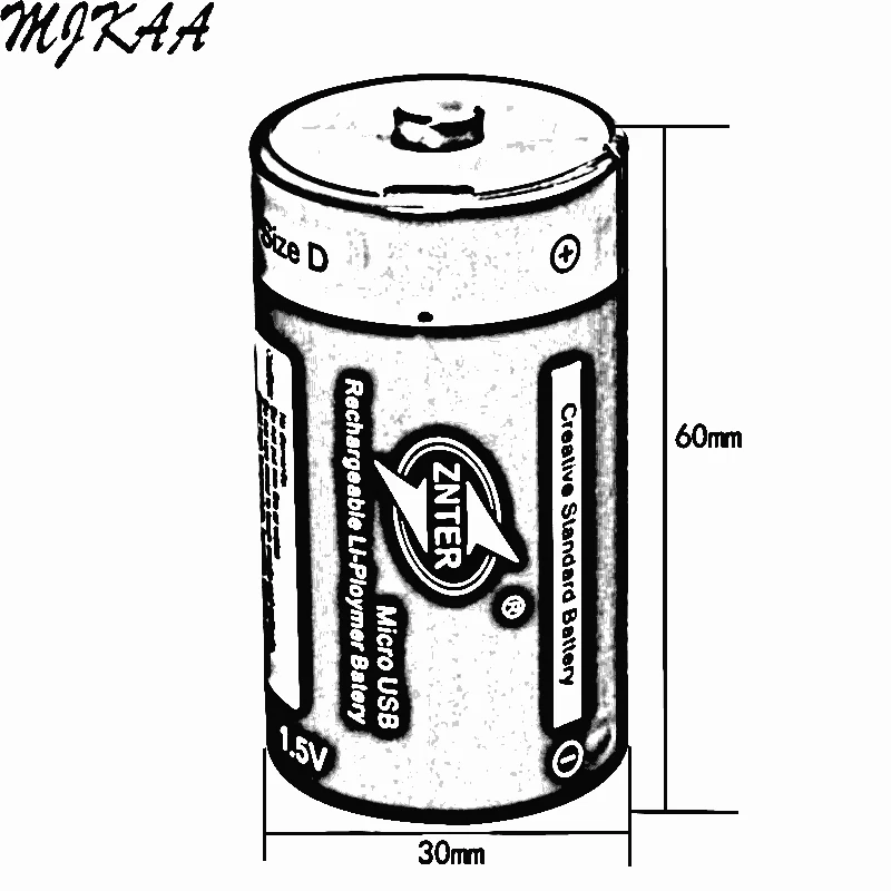 

D size 4000mAh Lithium Battery Bateria Pilha Recarregavel 1.5v 2A Rechargeable Multifunctional Li-polymer