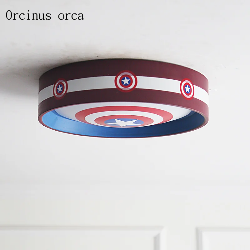 

American cartoon creative shield ceiling lamp boy bedroom children's room lamp modern personality LED color ceiling lamp