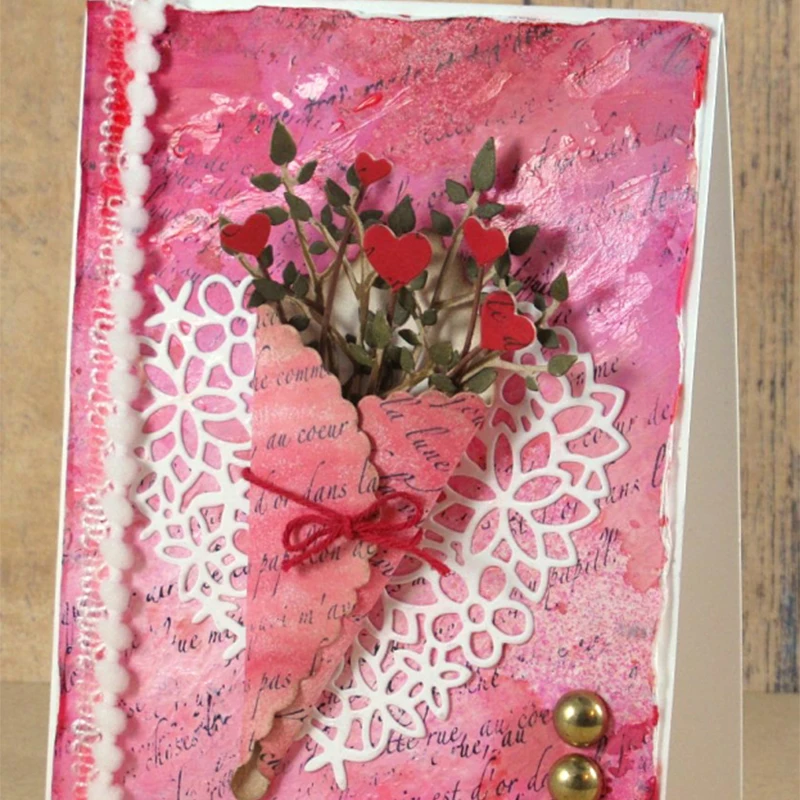 

Love heart Line Bundles Shape Metal Cutting Dies Stencil Scrapbook Album Embossing For Gift Card Making Handcrafts Decor