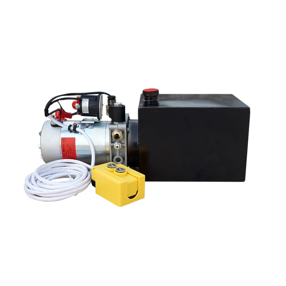 

DC HOUSE High Quality 6L Single Acting Hydraulic Pump 12V Dump Trailer- 6 Quart 3200 PSI Max Metal Reservoir