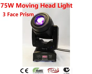 

6X HOT 75W LED Moving Head 3 Face PrisSpot Stage Lighting DMX Channel Hi-Quality Hot Sales Prism Led Moving Light New Design