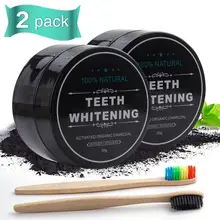 Экологичный отбеливающий зубной уголь для зубов, порошок для гигиены полости рта, Бамбуковая деревянная зубная щетка, отбеливатель зубов, белый зуб 30