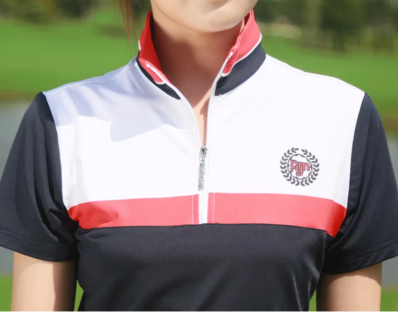 Новое поступление, женские спортивные рубашки для гольфа, футболка с короткими рукавами для гольфа, юбка, летняя дышащая быстросохнущая одежда для гольфа, размер xs-xl