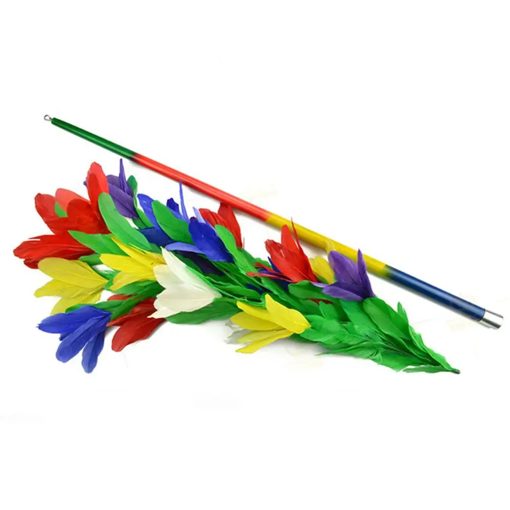 

1 Set Vanishing Rainbow Metal Cane to Flowers Magic Tricks Amazing Stage Wand Magic shows Gimmick Props for Magiciaian Use