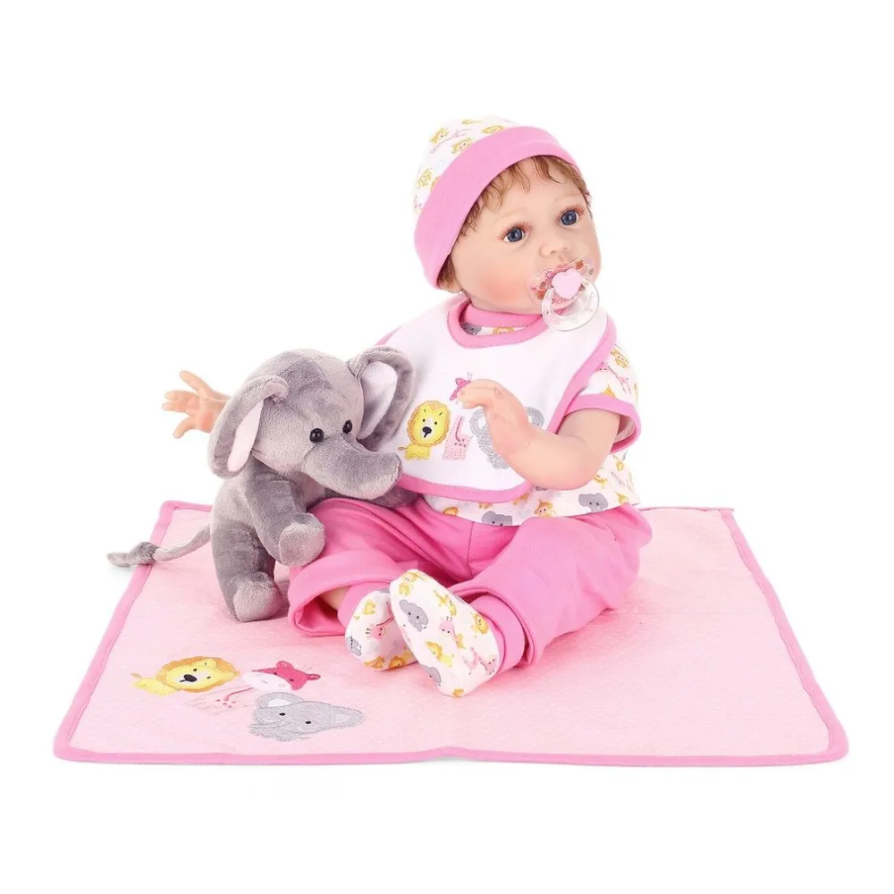 

OCDAY 55cm Soft Silicone Infant Baby Doll Cute Lifelike Full Body Simulation Newborn Bebe Doll Toys for Kids Playmate