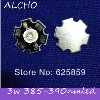 

10pcs 3W UV Ultra Violet Hihg power LED 3Watt LED 385-390nm with 20mm Star Base