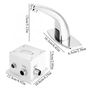 

Electronic Automatic Sensor Touchless Sink Hands-Free Hot & Cold Faucet Motion Activated new