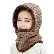 Мужская зимняя теплая вязаная шапка, шапка, шарф, набор, зимние шапки, шарф для женщин, мужские шапки, шапка, Женская плюс бархатная маска, шапки