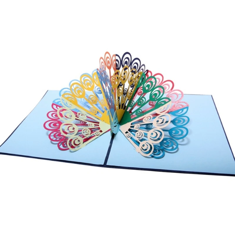 Details about / 3D Pop Up Card Peacock Birthday Wedding Anniversary Greeting Cards Invitations