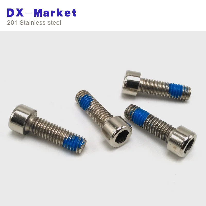 

M12 , 5/pcs 201 stainless steel hexagon socket screw metric thread , nylok finished bolt , glue surface fastener treatment bolts